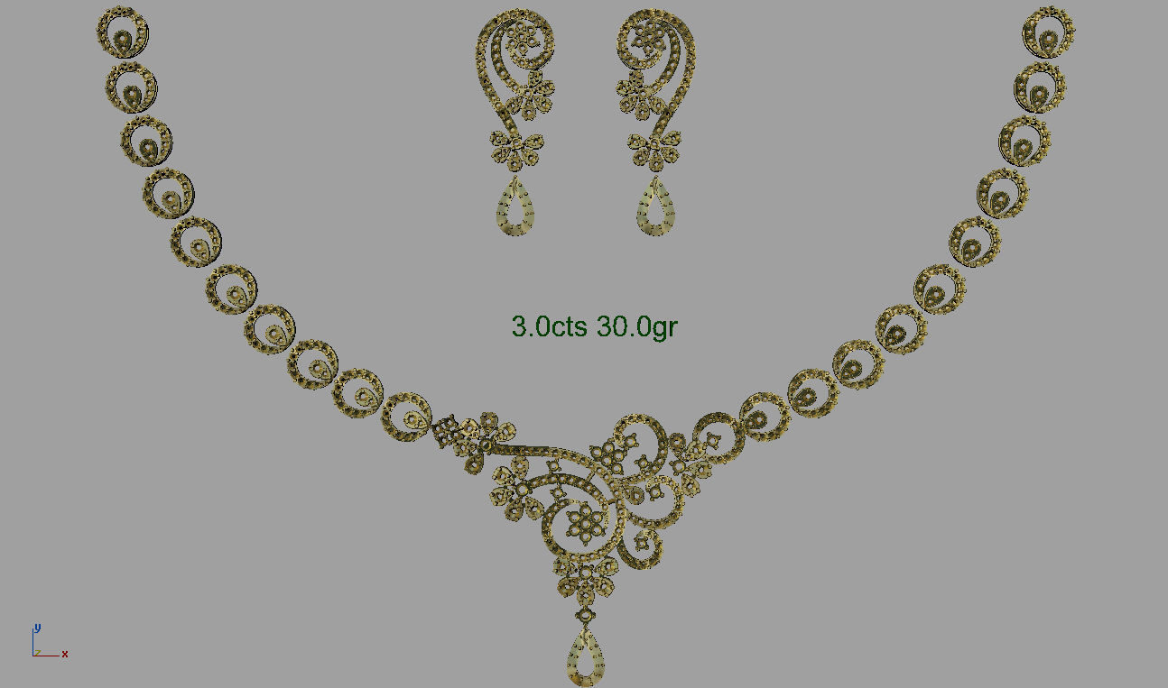 necklace bulk 50  STL files ready to print part 01 3D print model_12