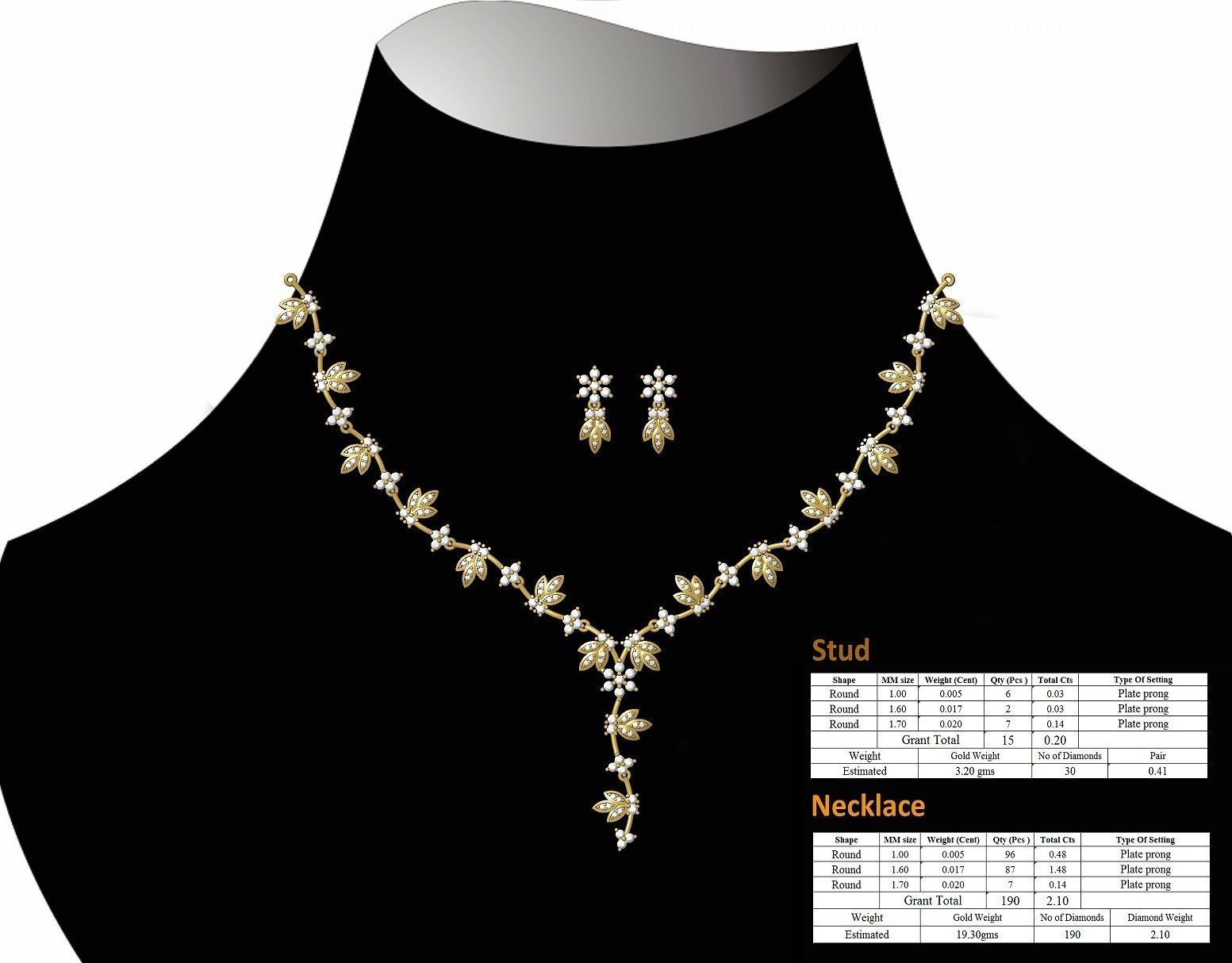 necklace bulk 50  STL files ready to print part 01 3D print model_23