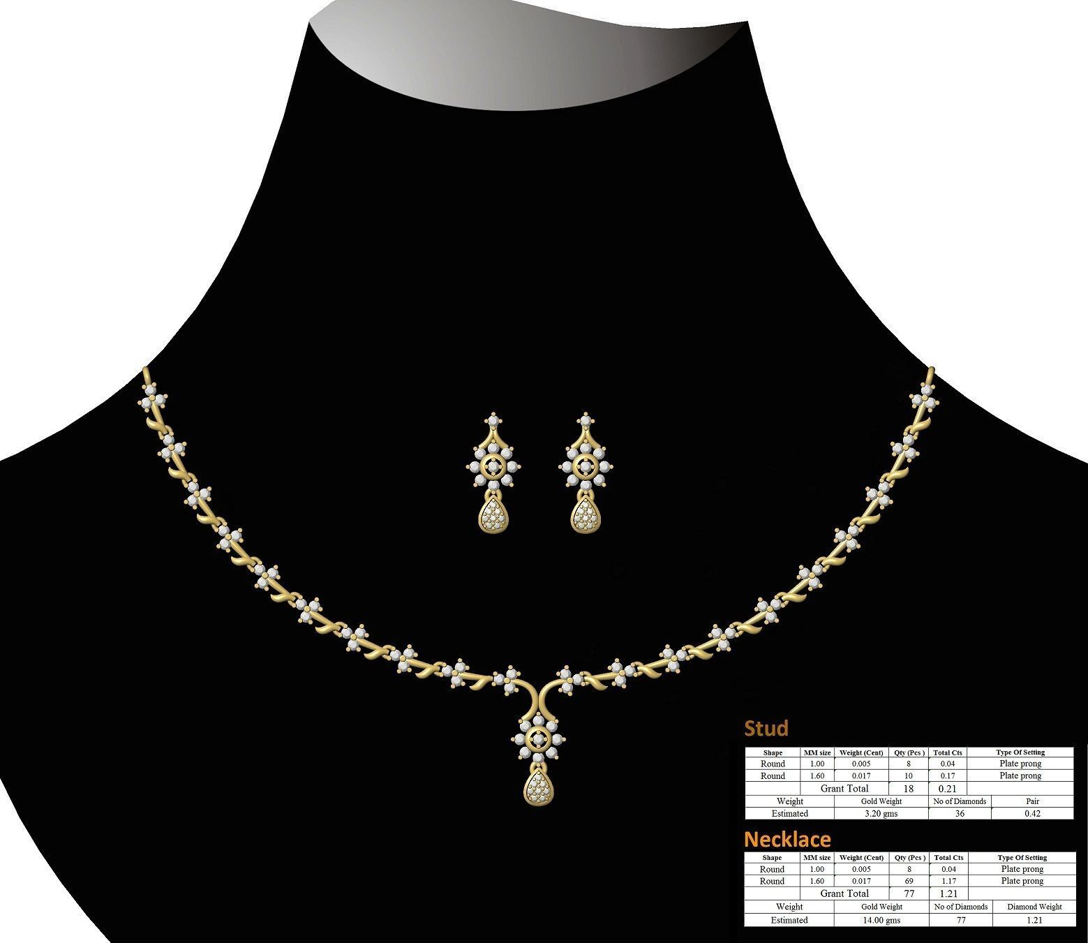 necklace bulk 50  STL files ready to print part 01 3D print model_39