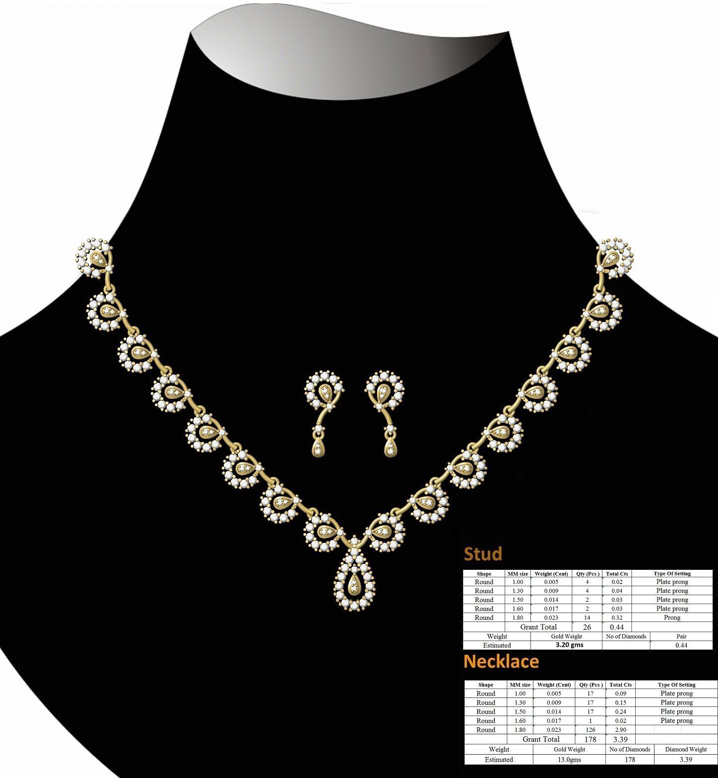 necklace bulk 50  STL files ready to print part 01 3D print model_33