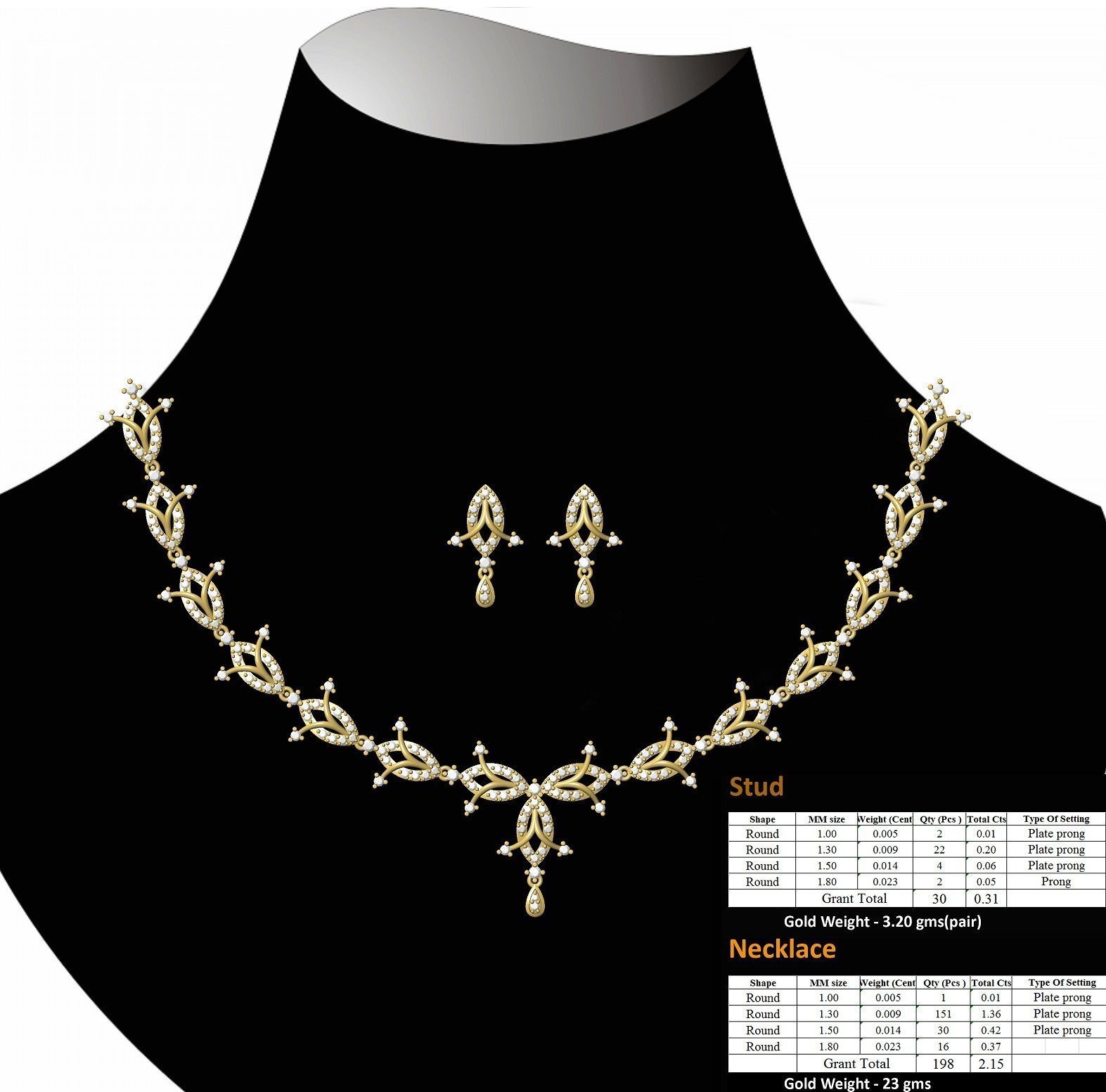 necklace bulk 50  STL files ready to print part 01 3D print model_32