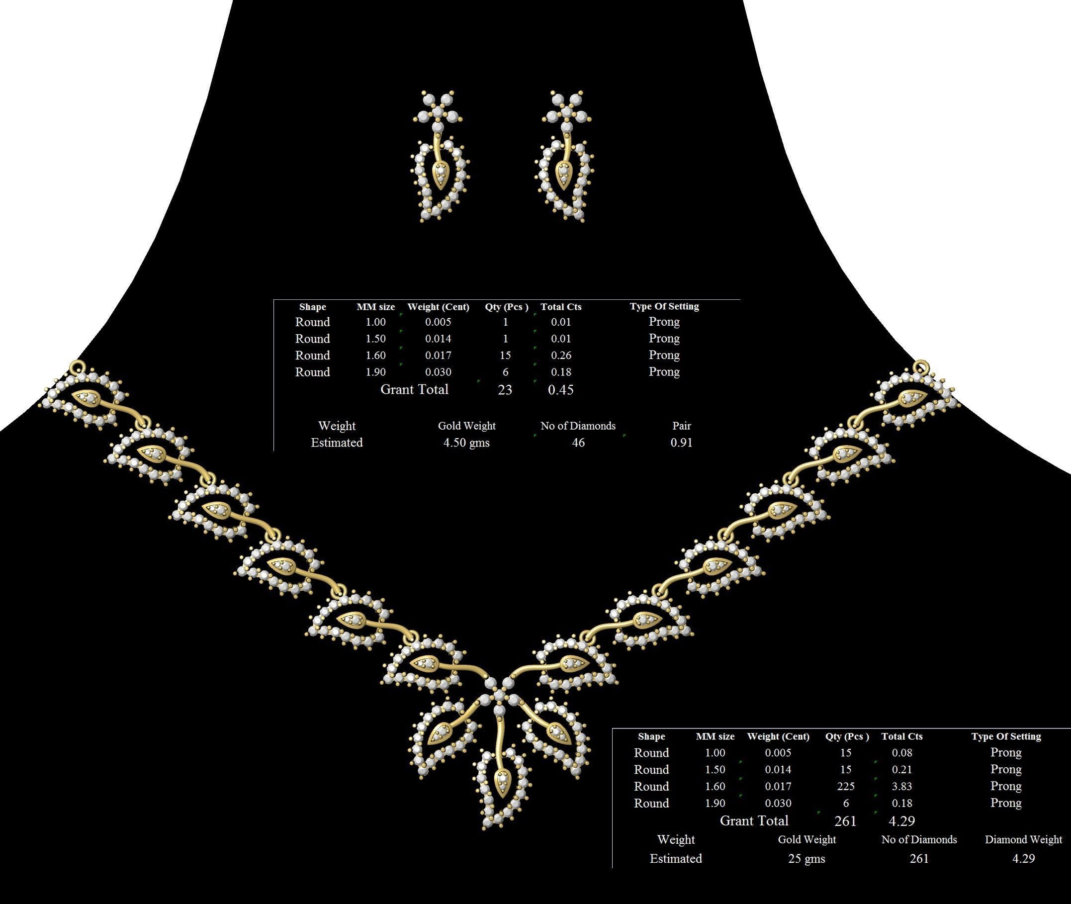 necklace bulk 50  STL files ready to print part 01 3D print model_44