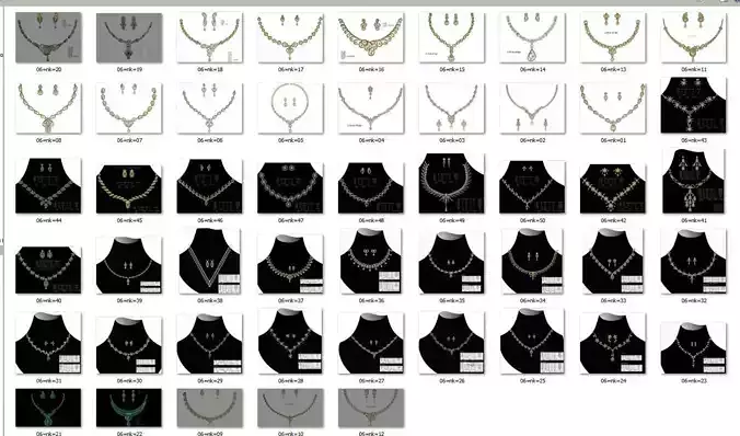 necklace bulk 50  STL files ready to print part 01