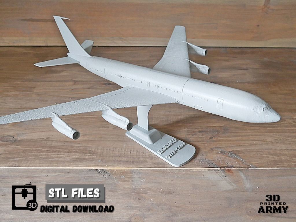 Boeing 707-320 - 3D printed scale model - STL files 3D print model_11