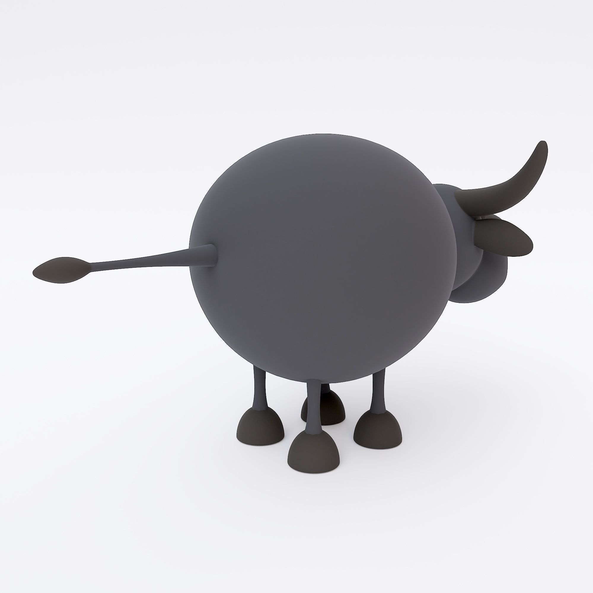 Buffalo cartoon 3dmodel 3D model_4