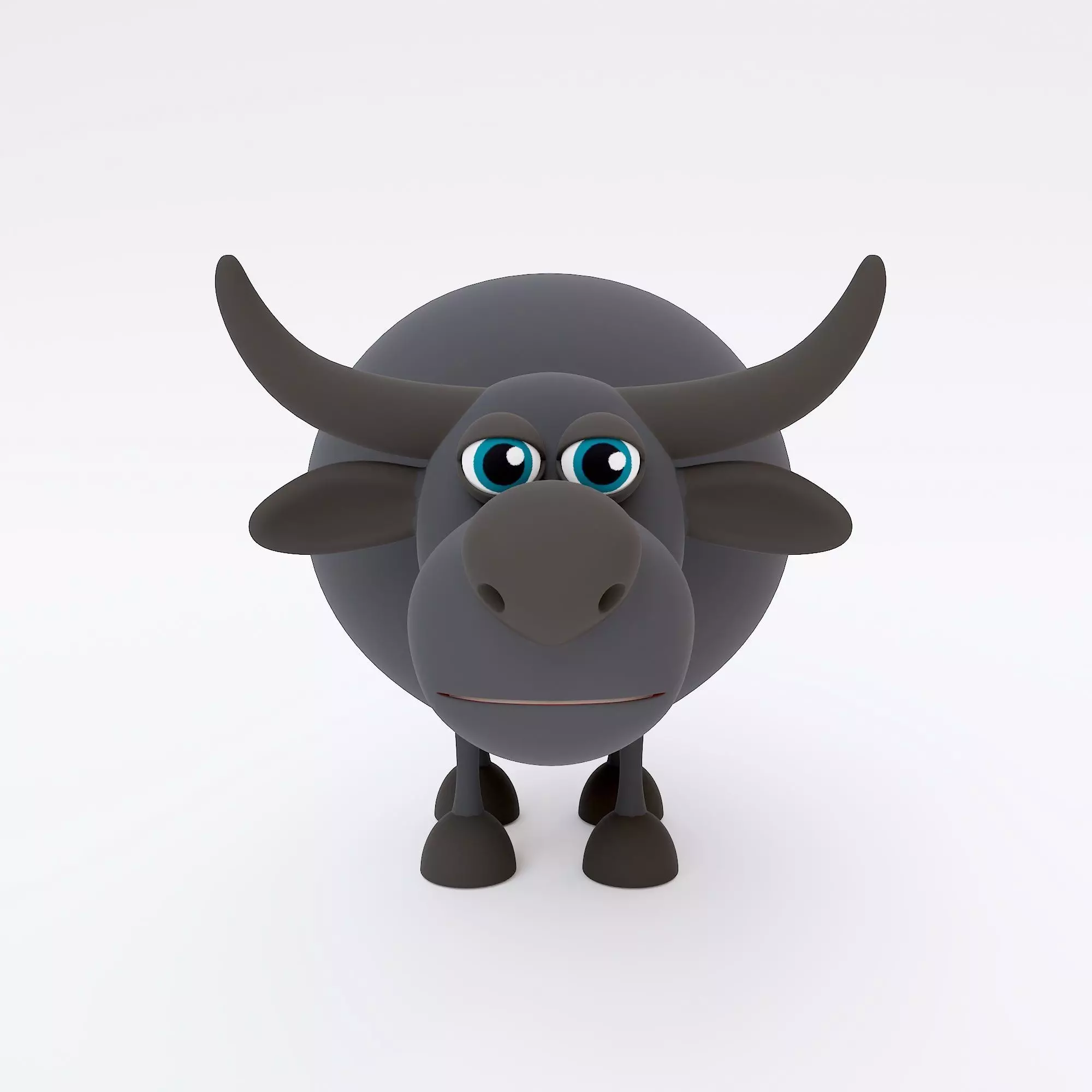 Buffalo cartoon 3dmodel 3D model_0