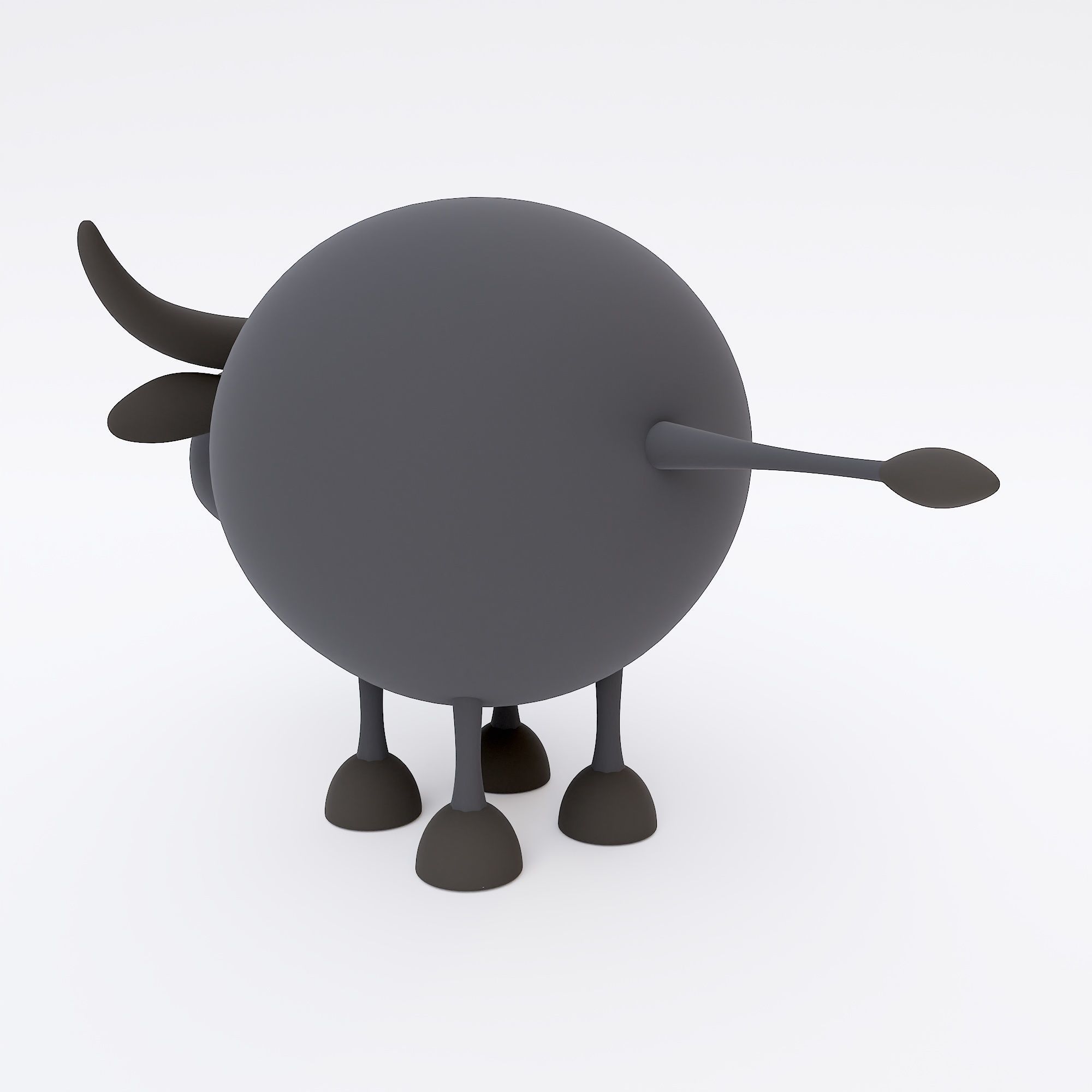 Buffalo cartoon 3dmodel 3D model_3