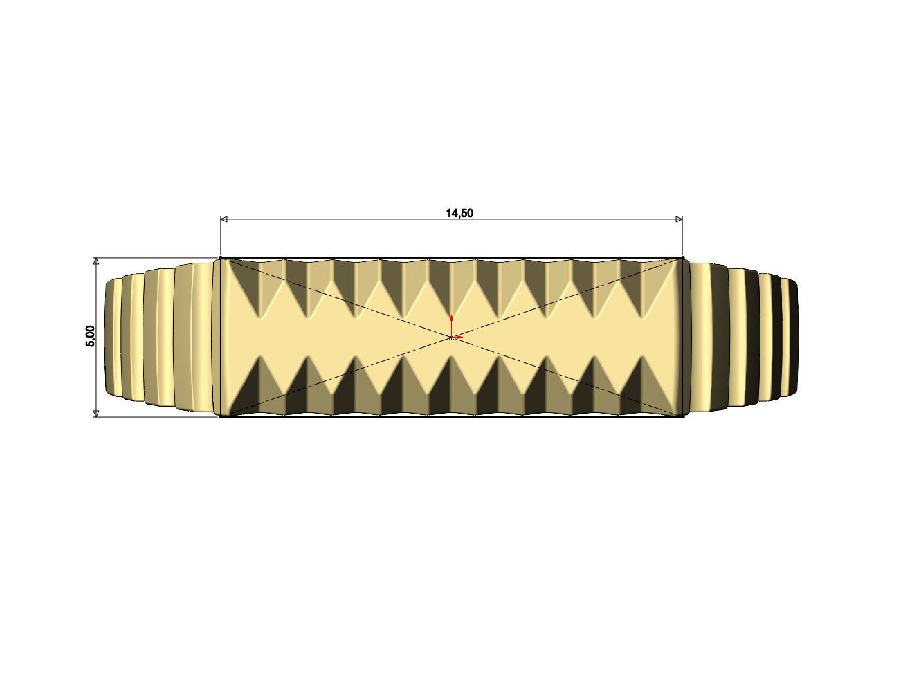 Undulated fluted rectangular top signet ring US sizes 6to9 3D print model_7