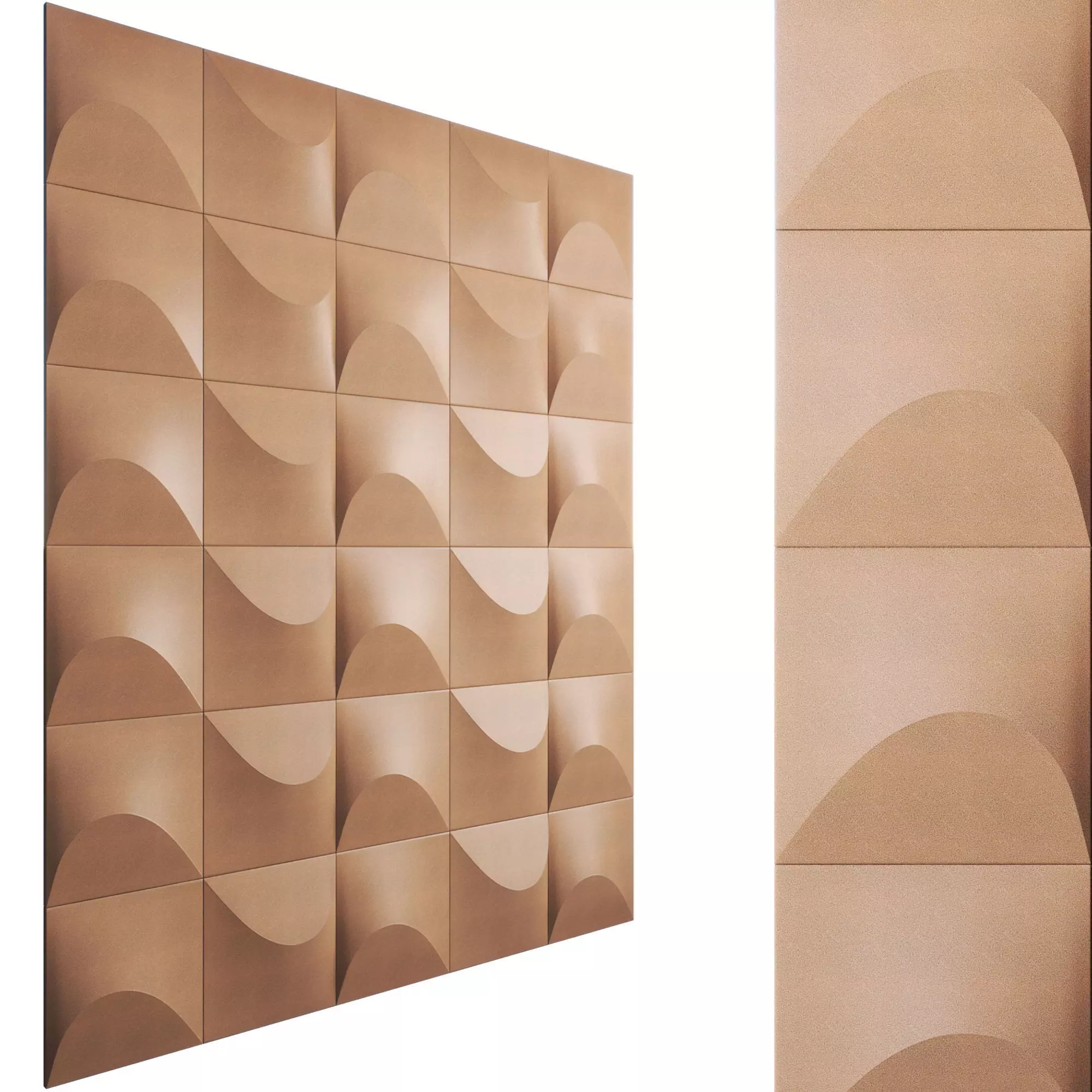 Abstracta Sahara Wall Panel Cork 3D model_0