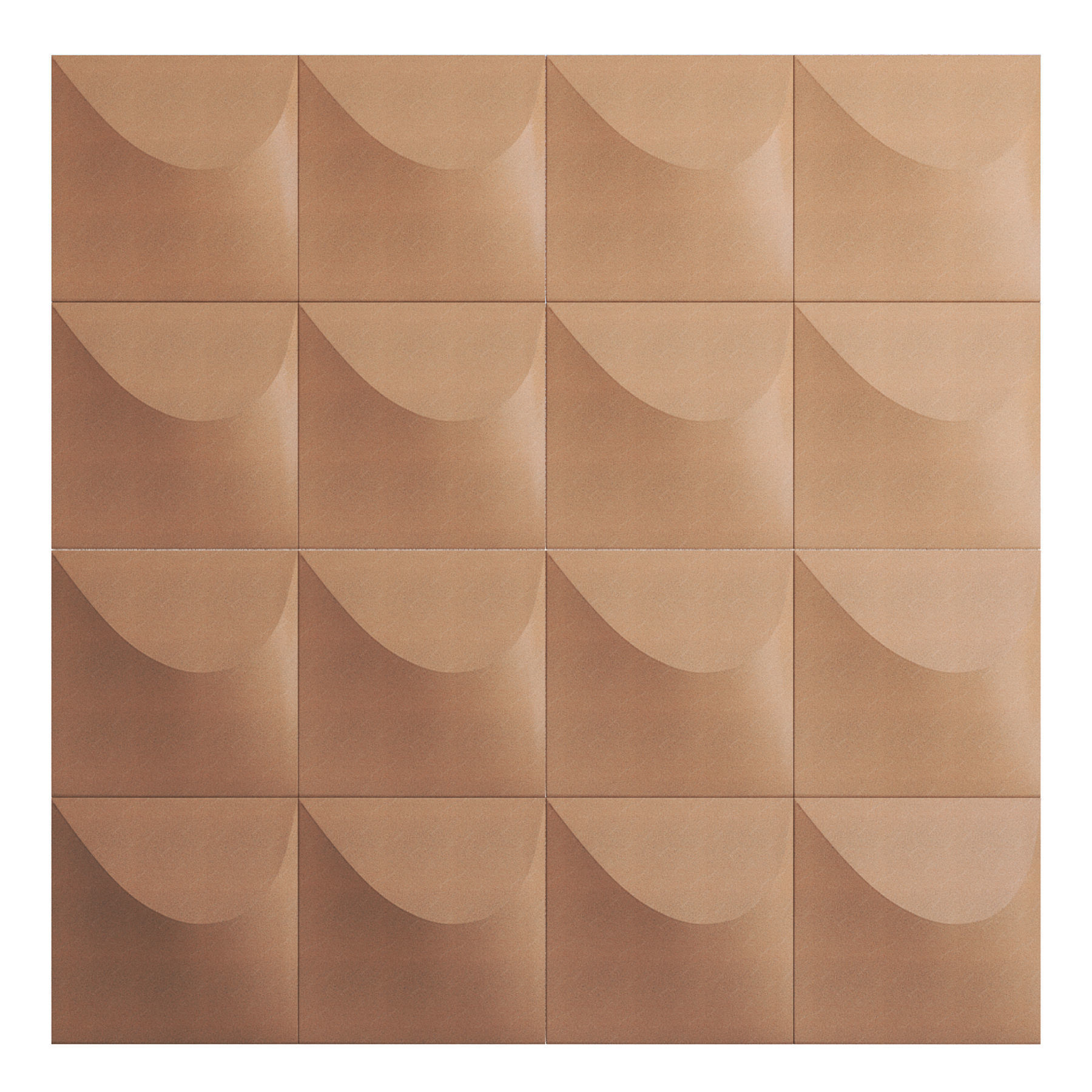 Abstracta Sahara Wall Panel Cork 3D model_3