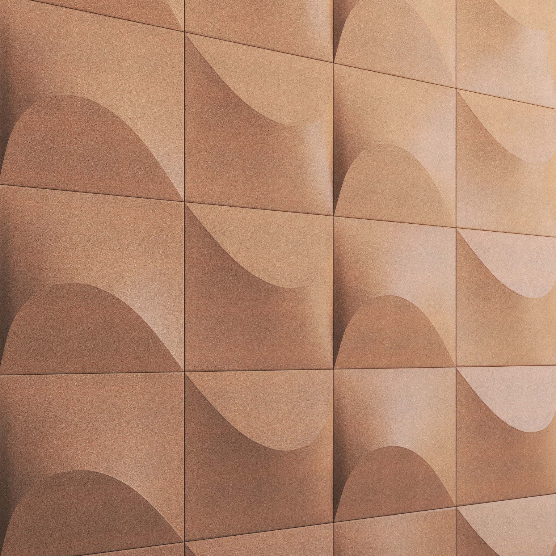 Abstracta Sahara Wall Panel Cork 3D model_1
