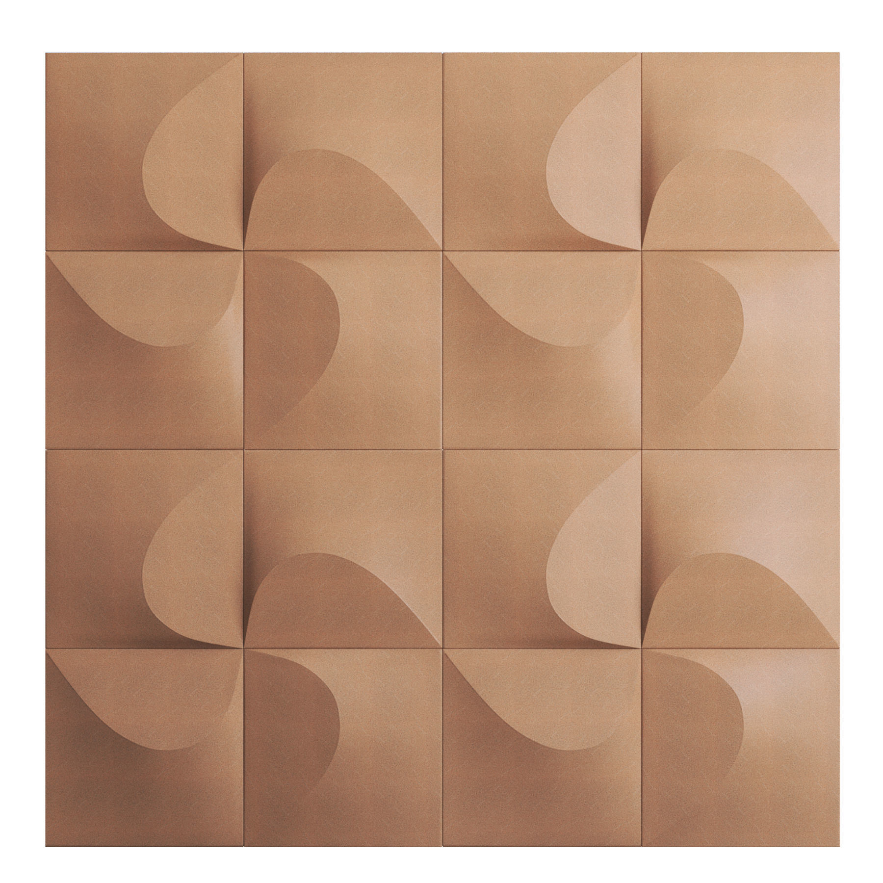 Abstracta Sahara Wall Panel Cork 3D model_4