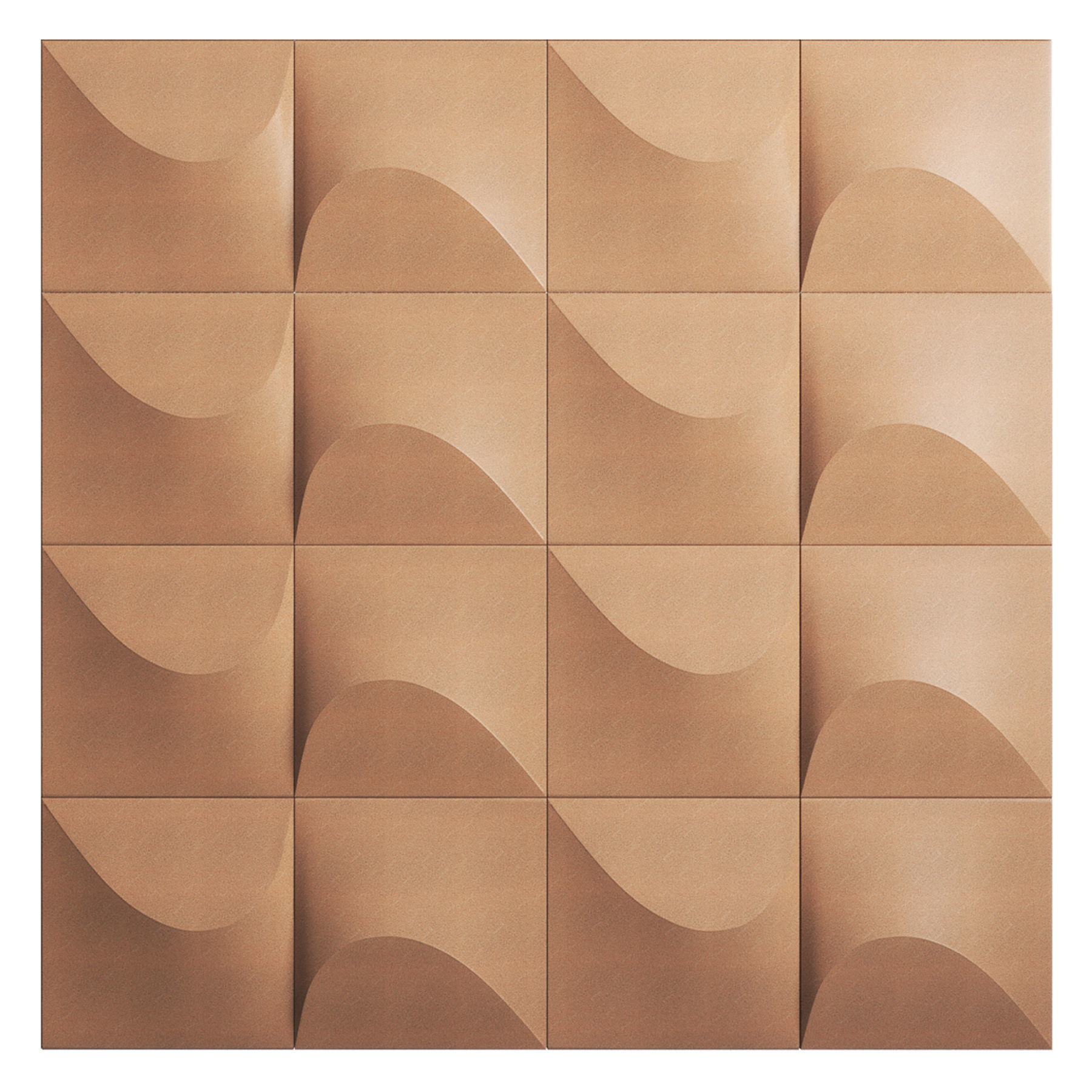 Abstracta Sahara Wall Panel Cork 3D model_5