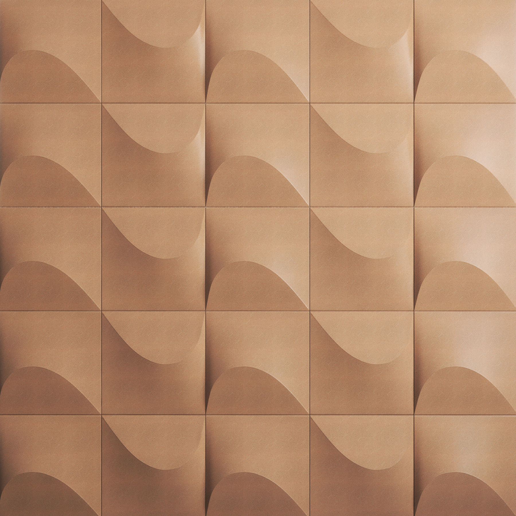 Abstracta Sahara Wall Panel Cork 3D model_2