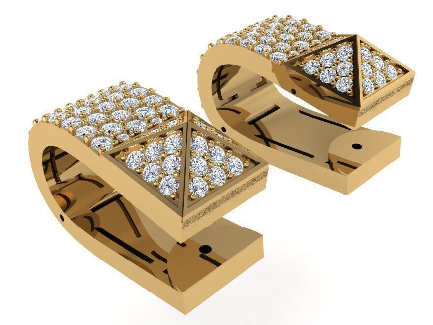 Drop Style Diamond Earring 3361 3D print model 3D print model_1