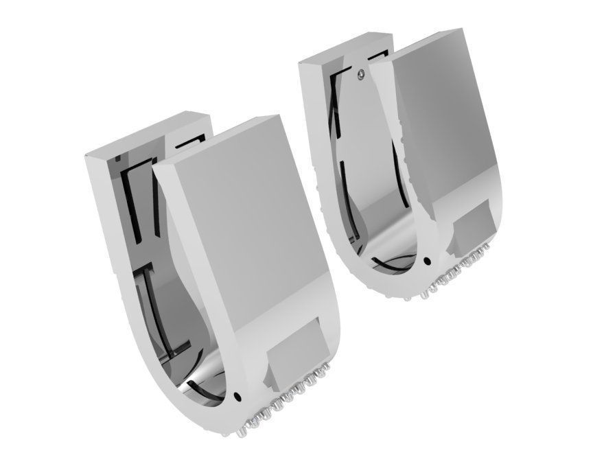 Drop Style Diamond Earring 3361 3D print model 3D print model_3