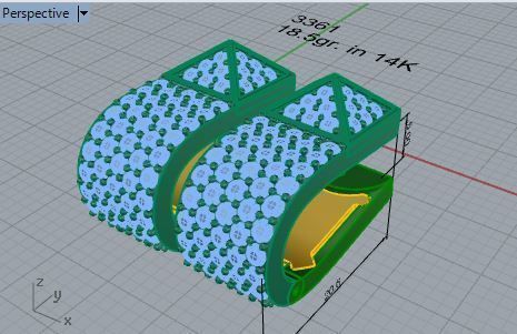 Drop Style Diamond Earring 3361 3D print model 3D print model_7