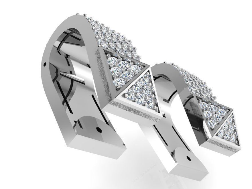 Drop Style Diamond Earring 3361 3D print model 3D print model_2