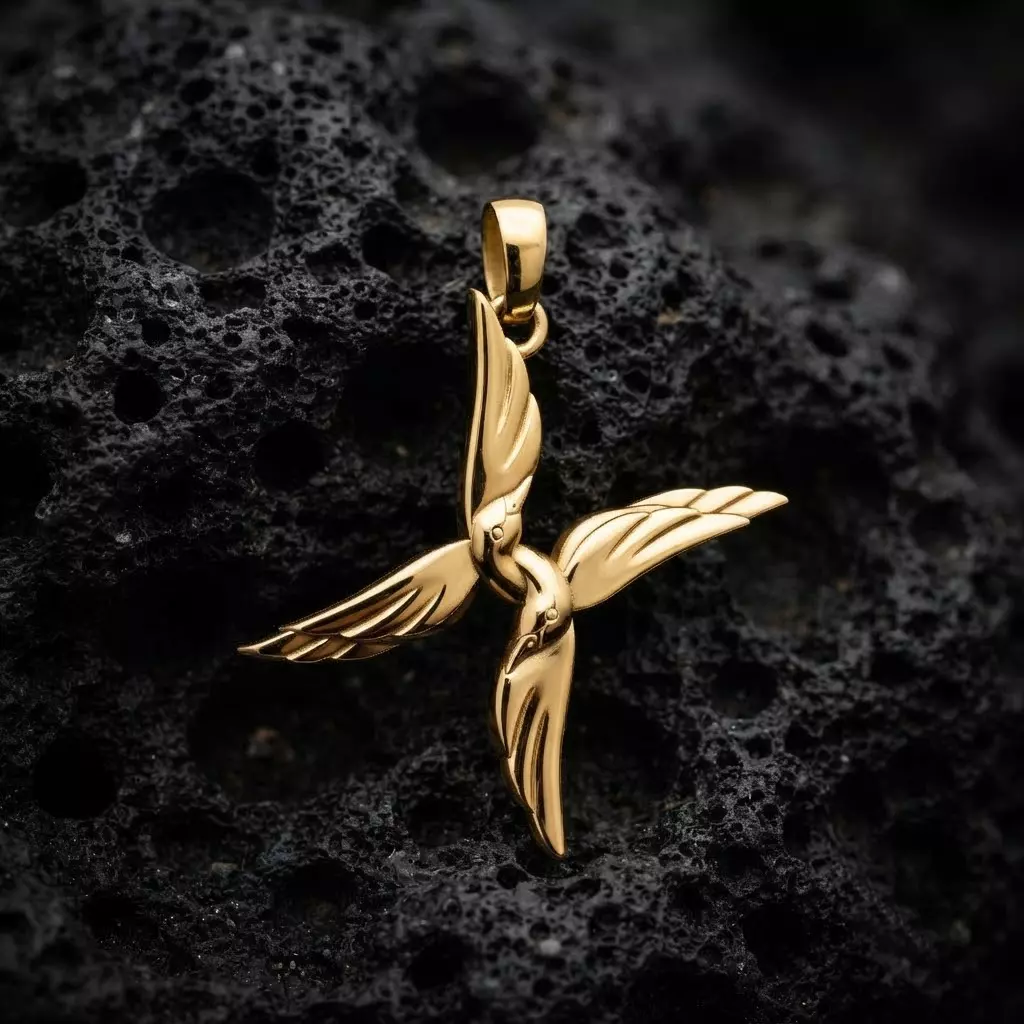 Bird Letter X Pendant 3D print model