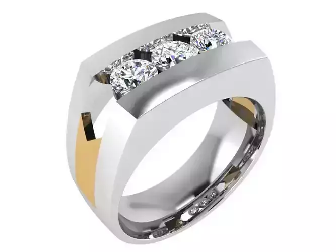 3-Stone diamond ring 3362 3D print model