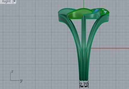 Opened flower diamond ring 3363 3D print model 3D print model_6