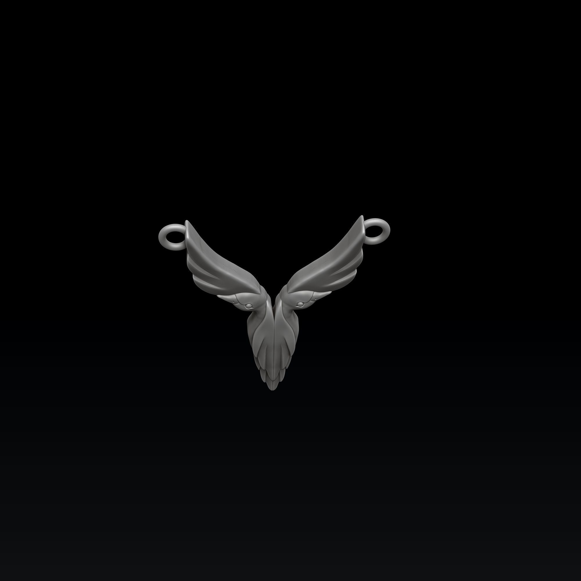 Bird Letter Y Pendant 3D print model_6