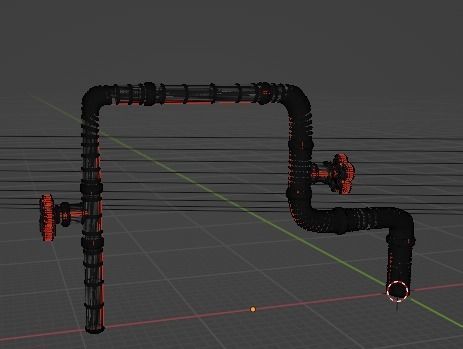 Pipeline high polygon model 3D model_46