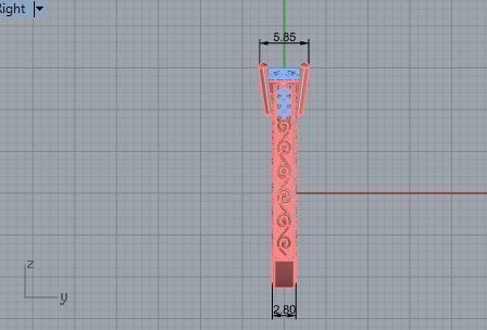 Textured diamond signet ring 3370 3D print model 3D print model_6