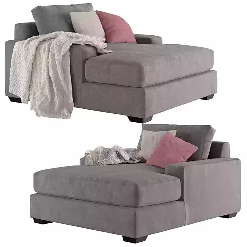 Big Sur Square Arm Upholstered Grand Chaise Lounge