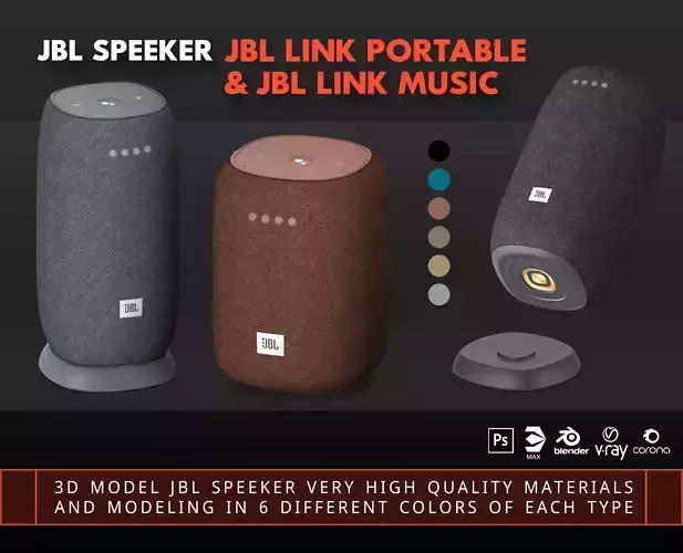 JBL Link Portable And JBL Link Music 3D model