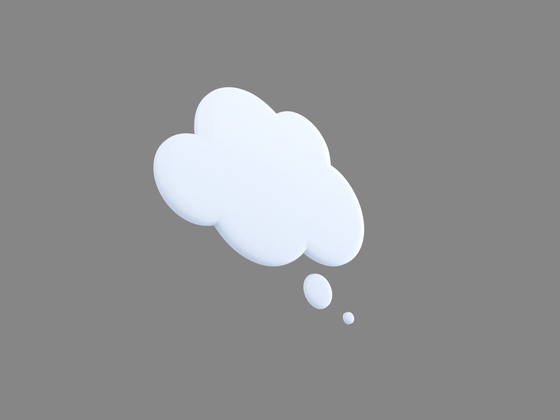 Symbol012 Think Bubble 3D model_2