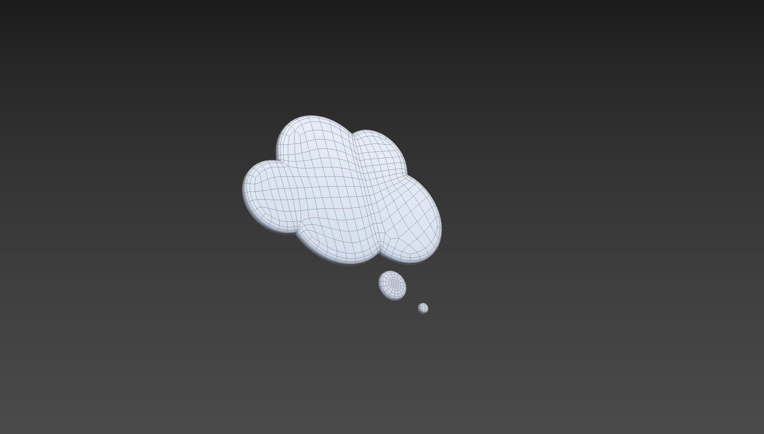 Symbol012 Think Bubble 3D model_19