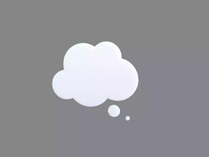 Symbol012 Think Bubble 3D model Symbol012 Think Bubble 3D model