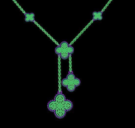 Pendant lily of valley 3D print model_2