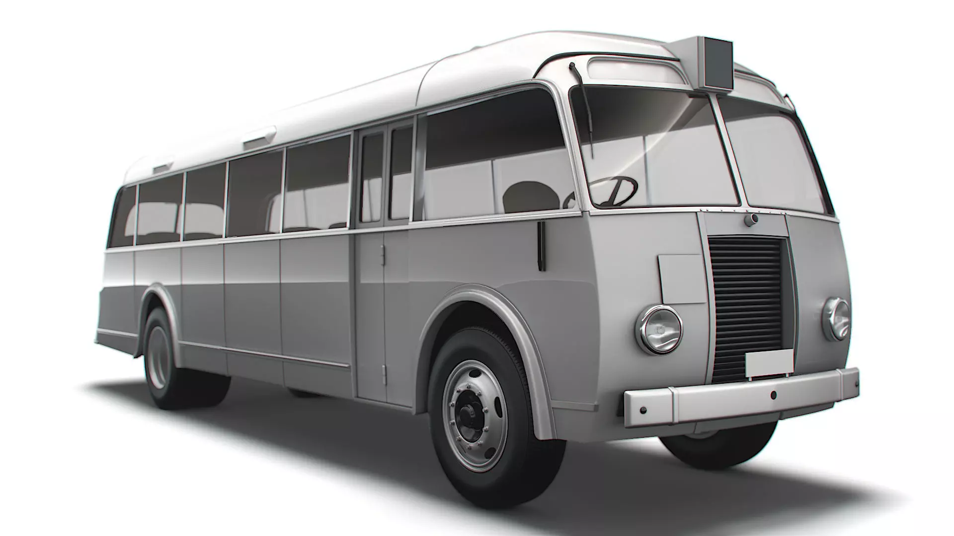 Generic Old Bus 3D model_0
