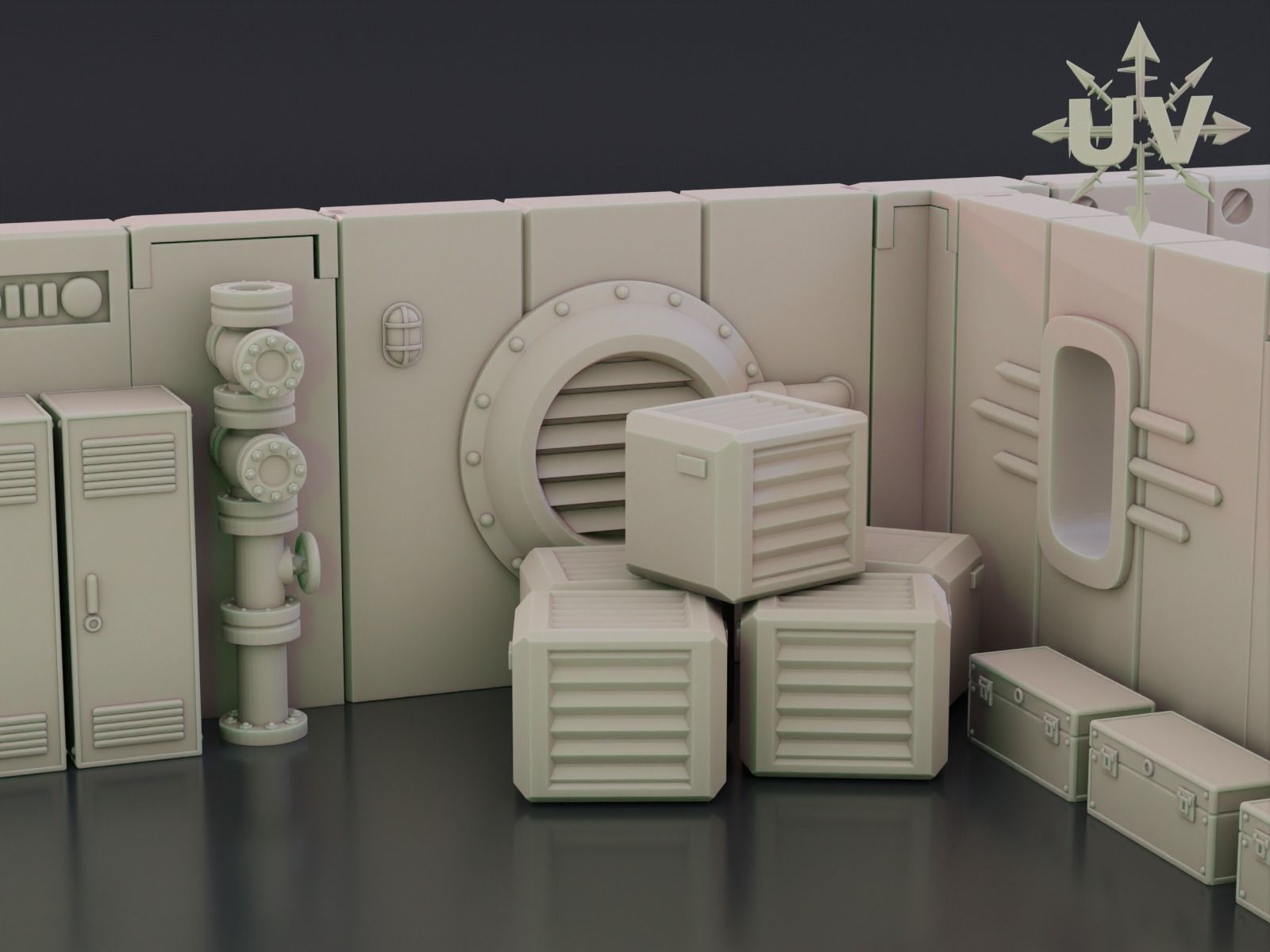 SCIFI TERRAIN BITZ VOL2  vault assets 3D print model_2