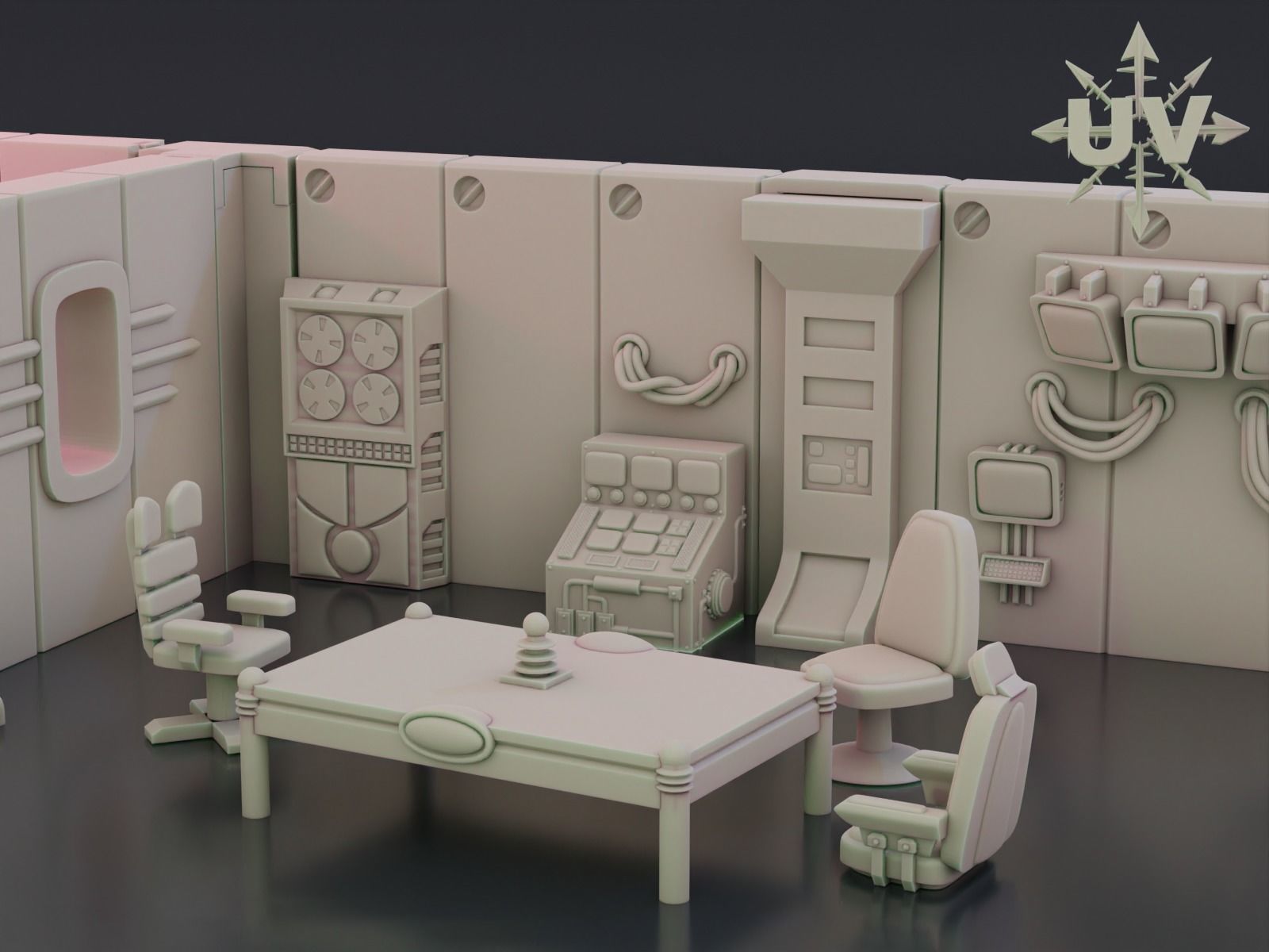 SCIFI TERRAIN BITZ VOL2  vault assets 3D print model_1
