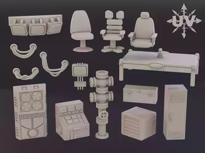 SCIFI TERRAIN BITZ VOL2  vault assets