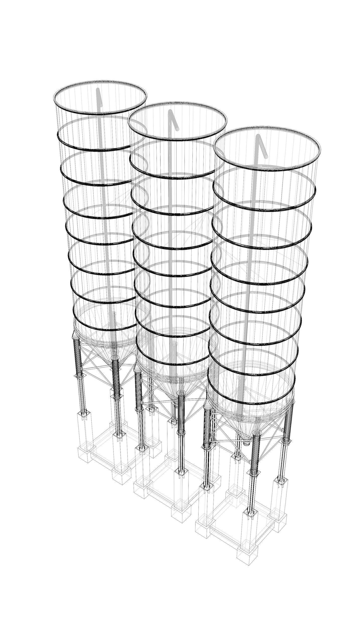 Industrial silo 3D model_6