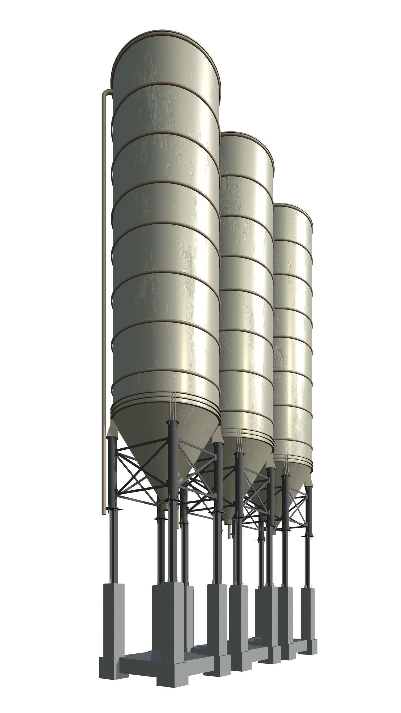 Industrial silo 3D model_4