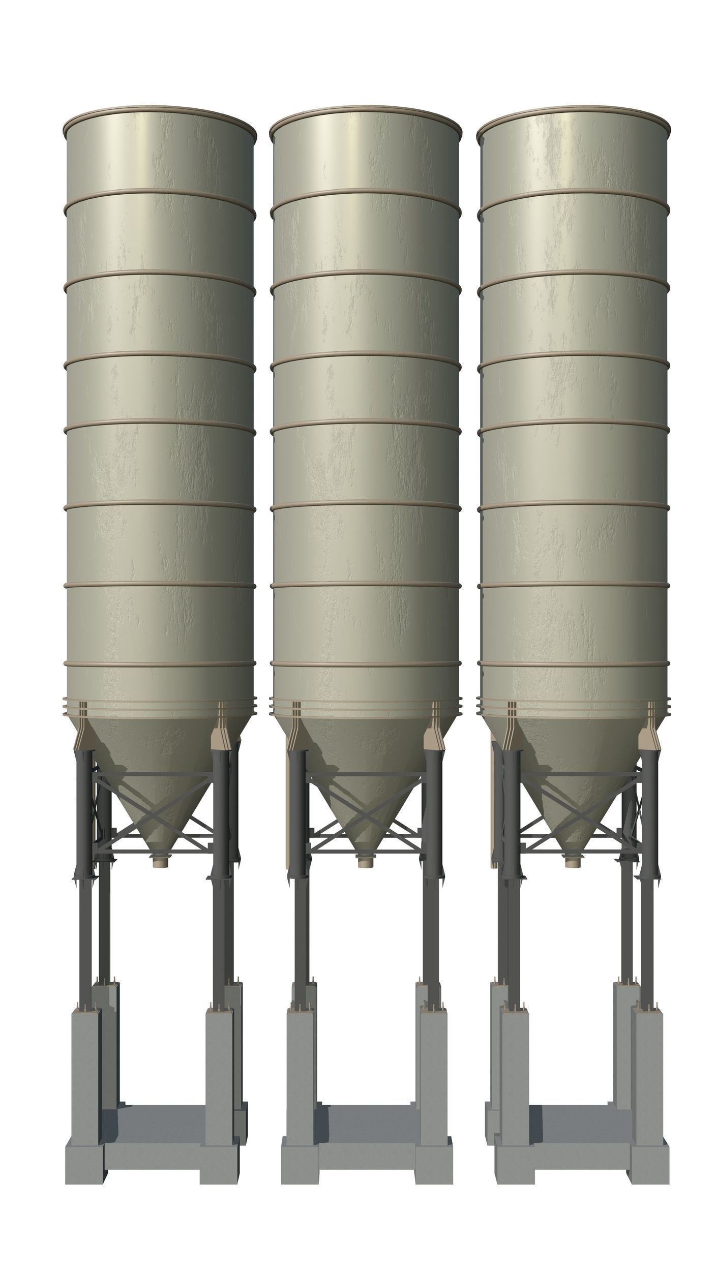 Industrial silo 3D model_1