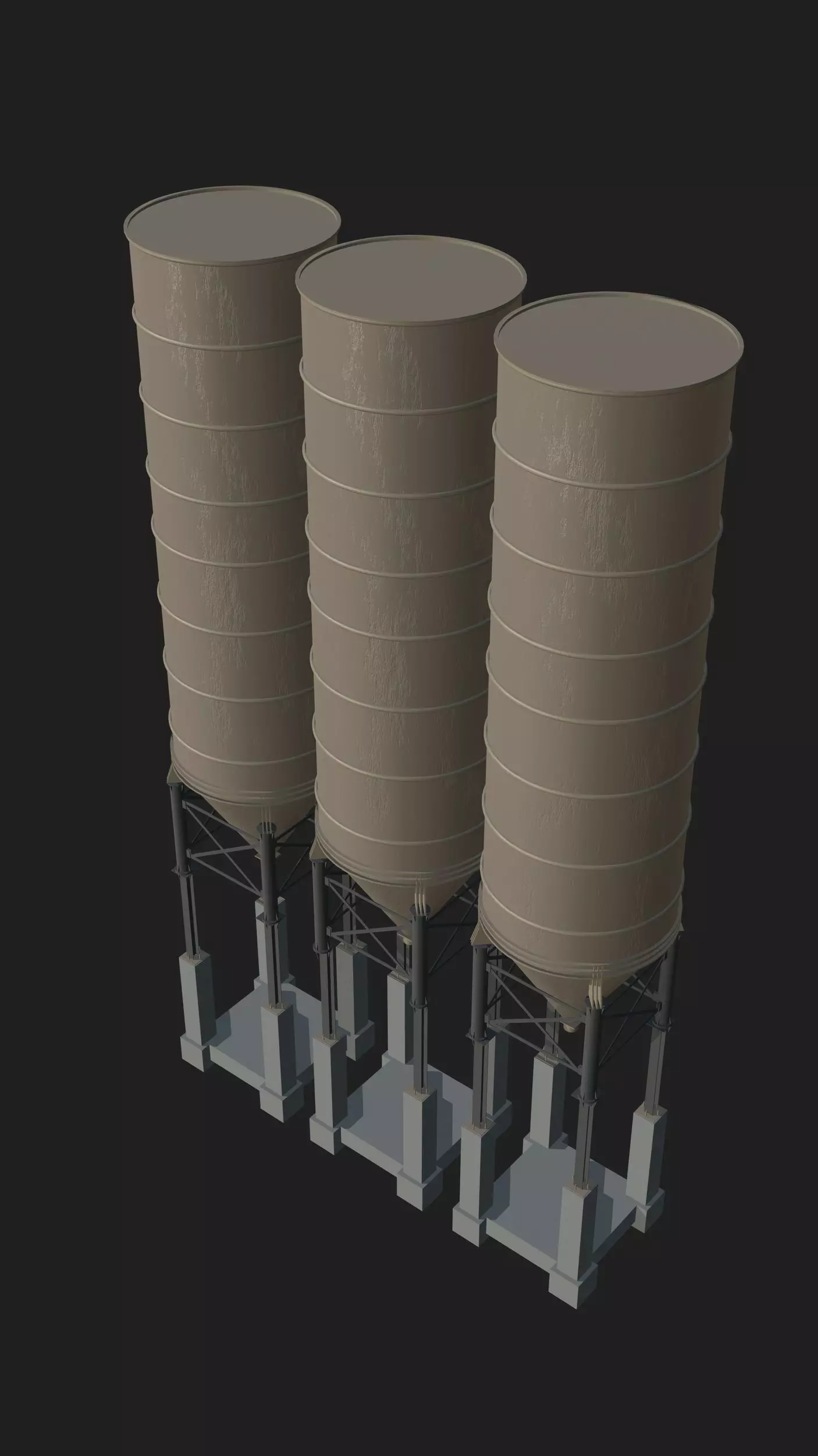 Industrial silo 3D model_0
