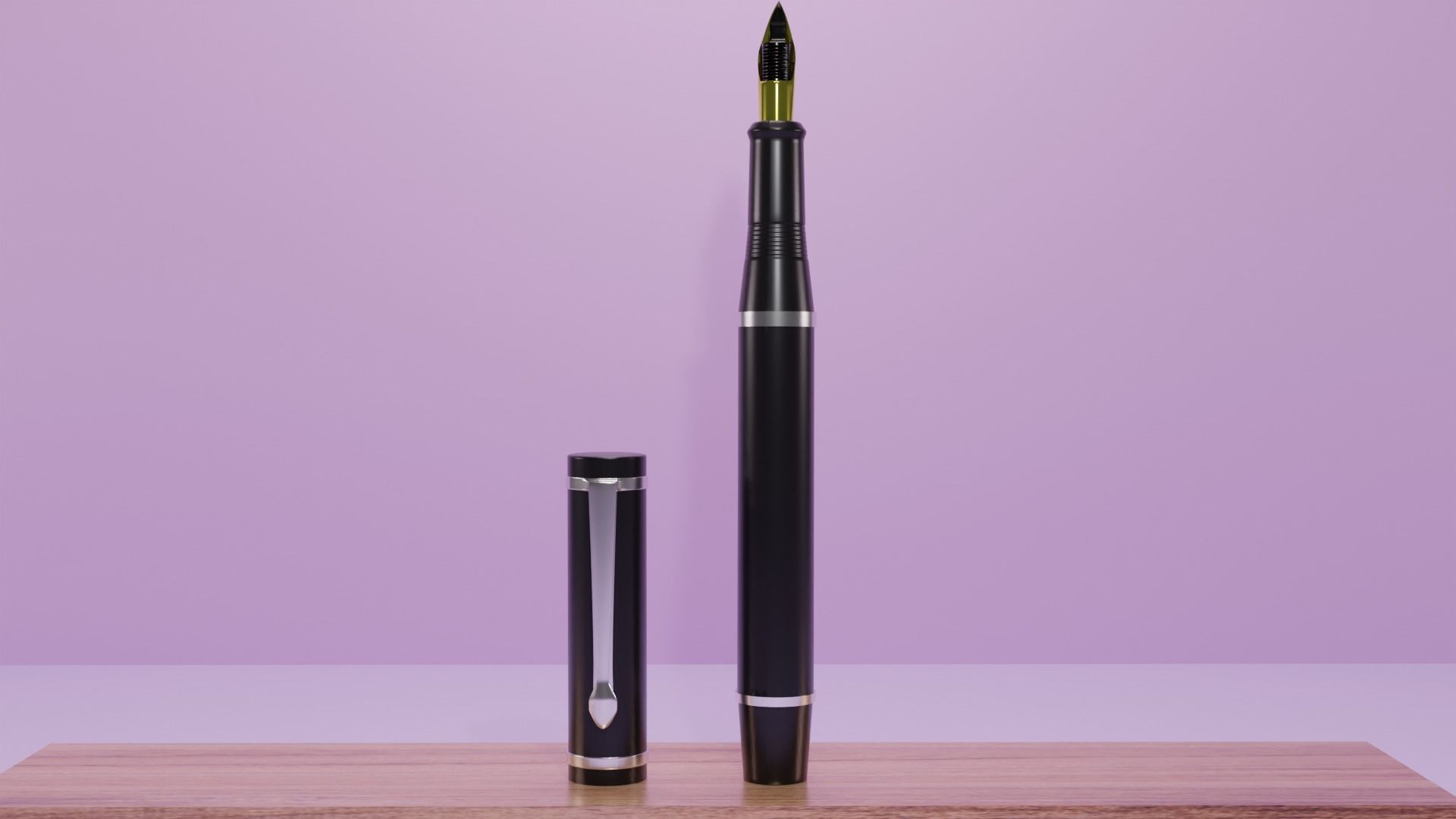 Fountain Pen Low-Poly 3D Model Low-poly 3D model_6