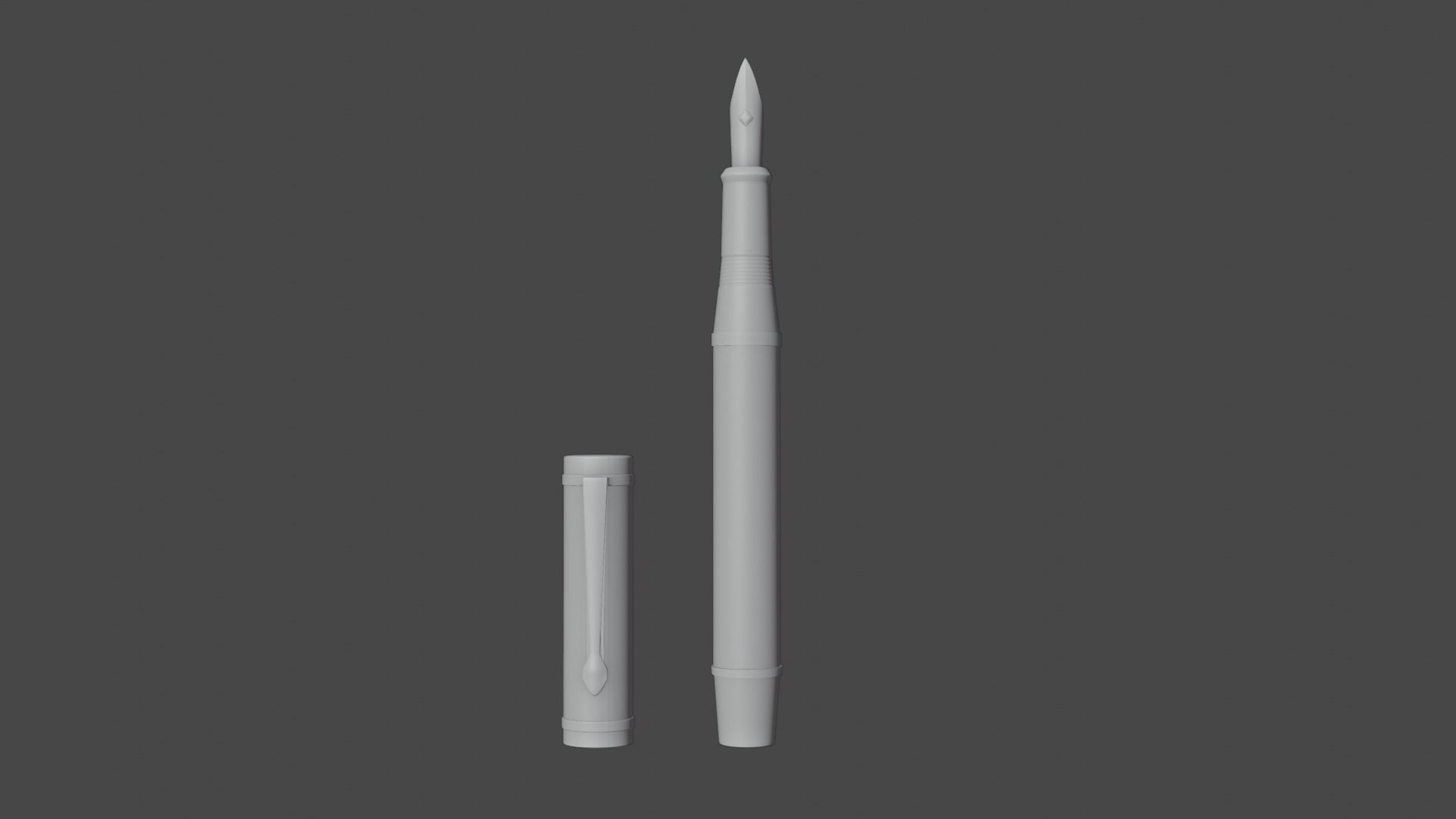 Fountain Pen Low-Poly 3D Model Low-poly 3D model_7