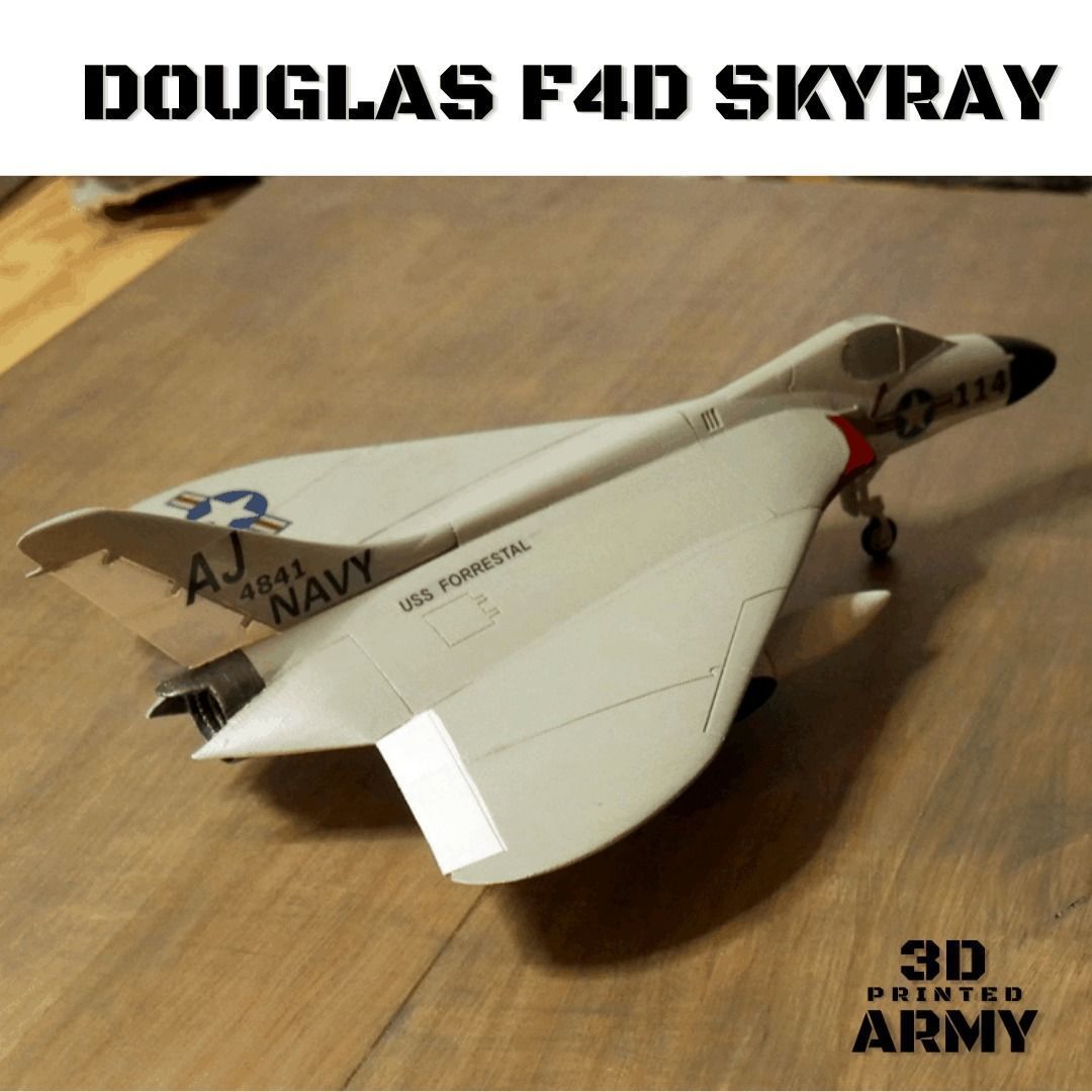 DOUGLAS F4D SKYRAY- 3D printed scale model - STL files 3D print model_8
