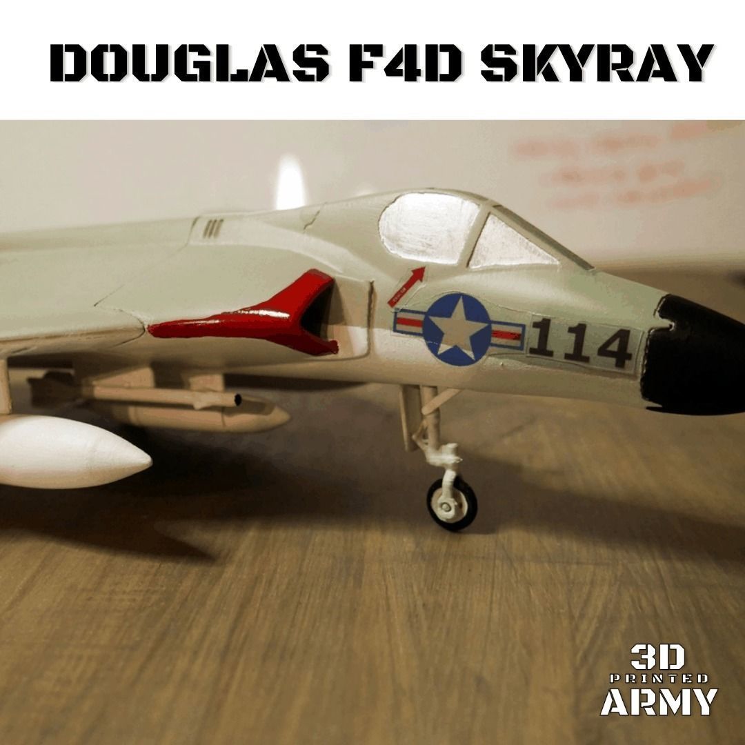 DOUGLAS F4D SKYRAY- 3D printed scale model - STL files 3D print model_9