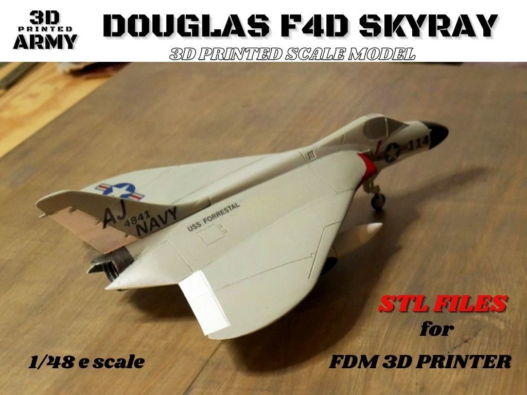 DOUGLAS F4D SKYRAY- 3D printed scale model - STL files 3D print model_10