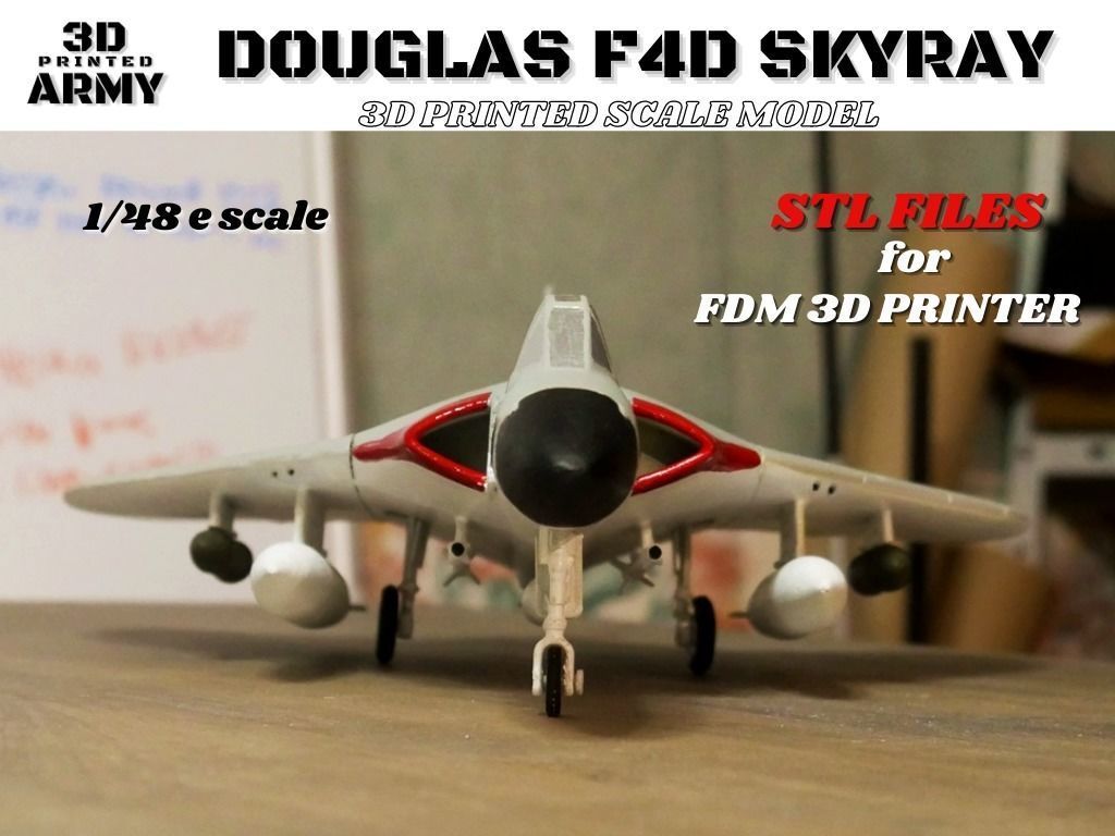 DOUGLAS F4D SKYRAY- 3D printed scale model - STL files 3D print model_13