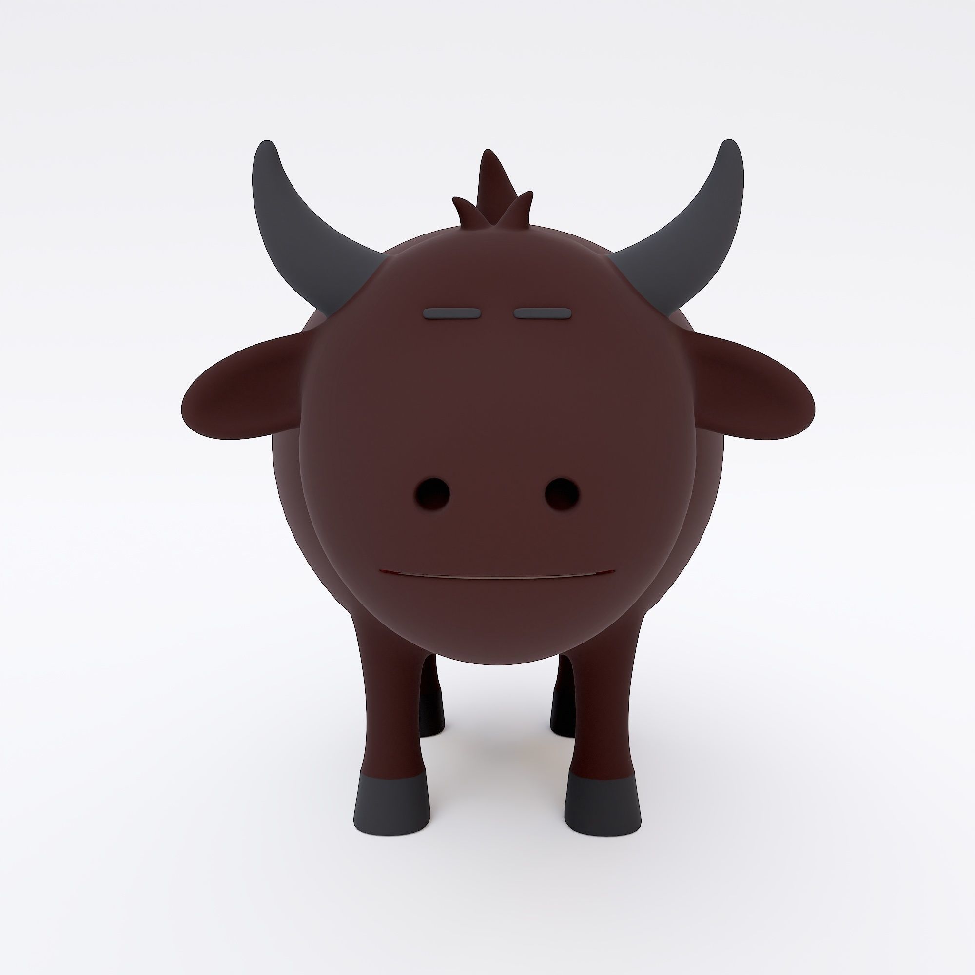 Buffalo 3d model toy bull 3D model_1