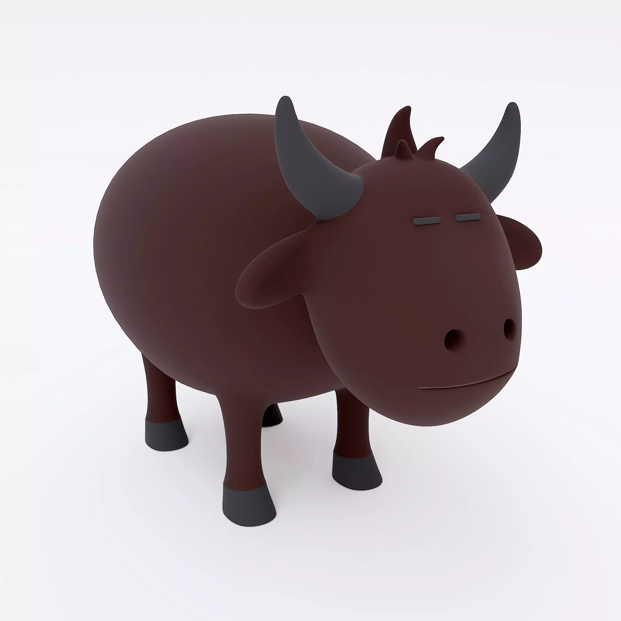 Buffalo 3d model toy bull 3D model_0